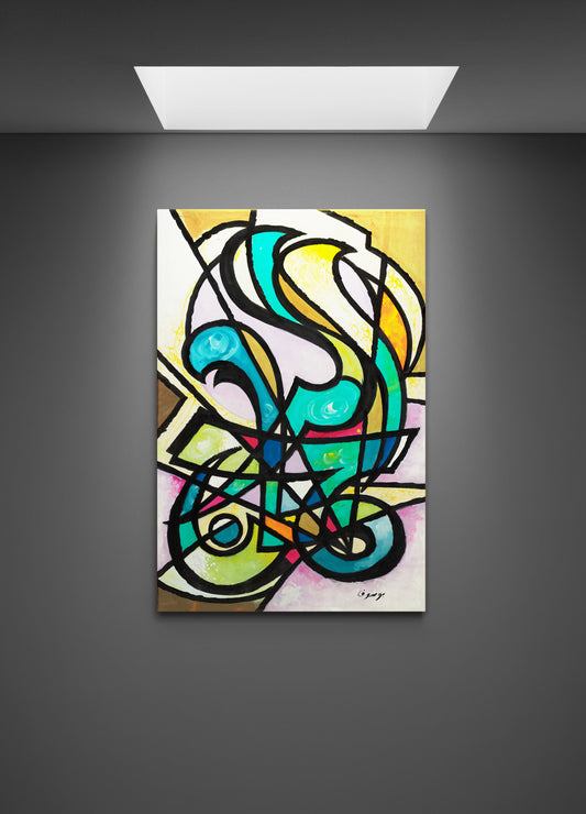 Ar-Rahman: Abstract Arabic Calligraphy - Colorful Painting