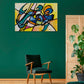 Omar Calligraphy painting that blends with the environment that promotes a green lifestyle. 